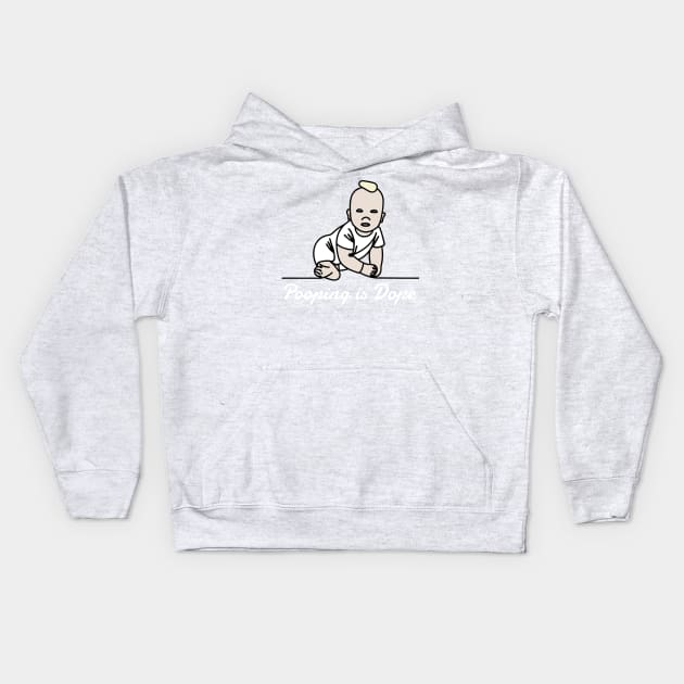 Pooping is Dope Kids Hoodie by Jacksnaps